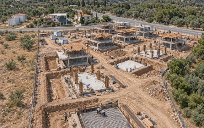 Çanakkale Villa Projesi — Taşıyıcı sistem aşaması