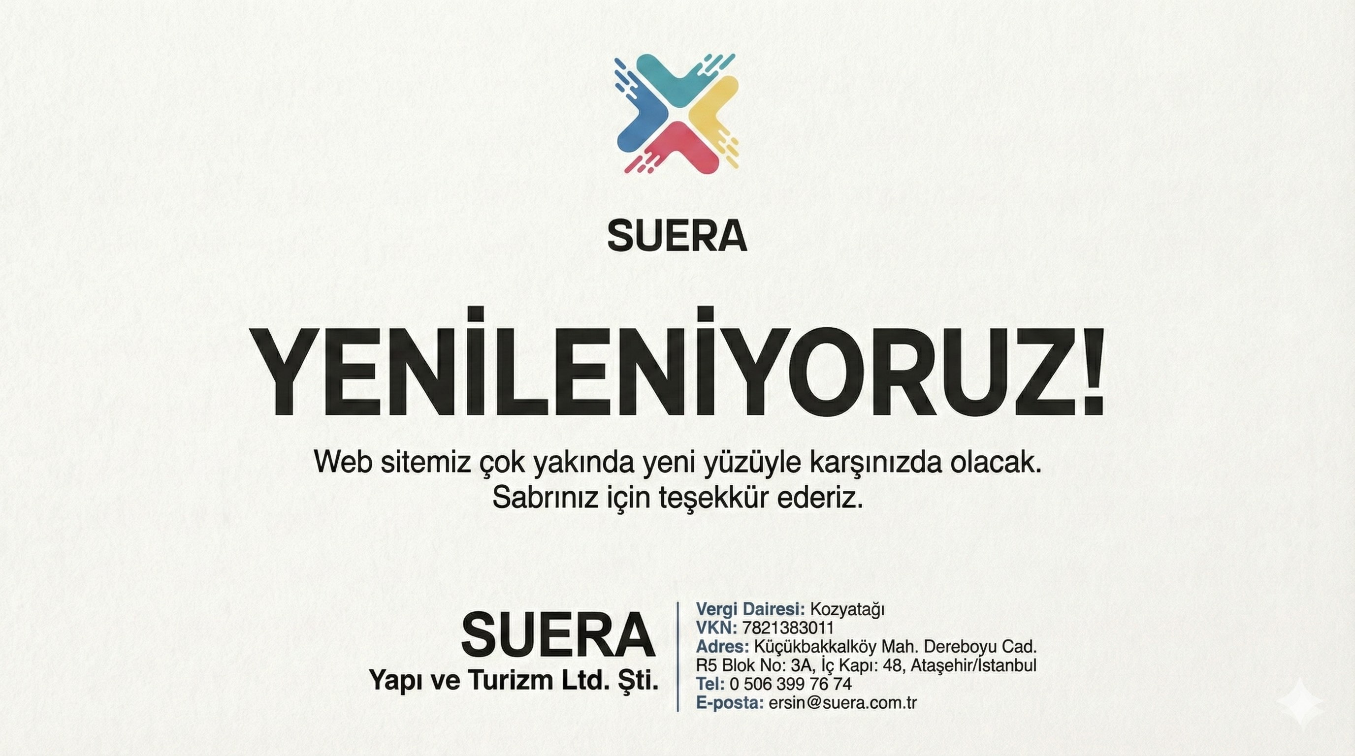 Suera Yapı ve Turizm - Yenileniyoruz
